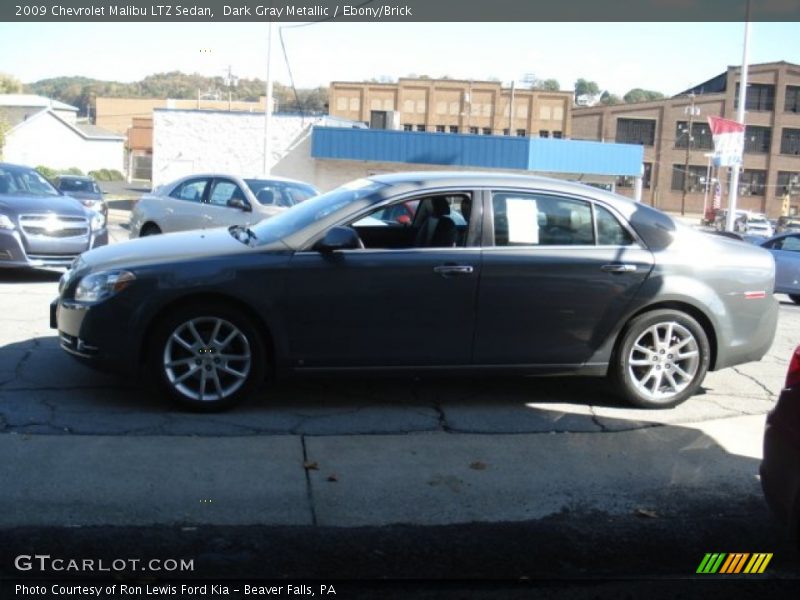 Dark Gray Metallic / Ebony/Brick 2009 Chevrolet Malibu LTZ Sedan
