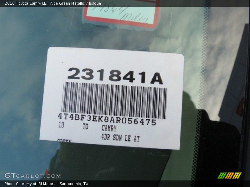 Aloe Green Metallic / Bisque 2010 Toyota Camry LE