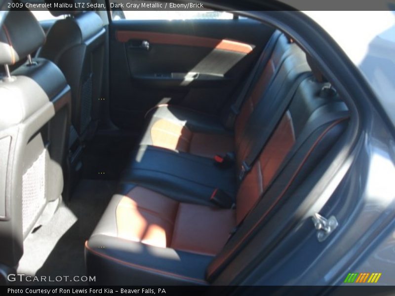 Dark Gray Metallic / Ebony/Brick 2009 Chevrolet Malibu LTZ Sedan