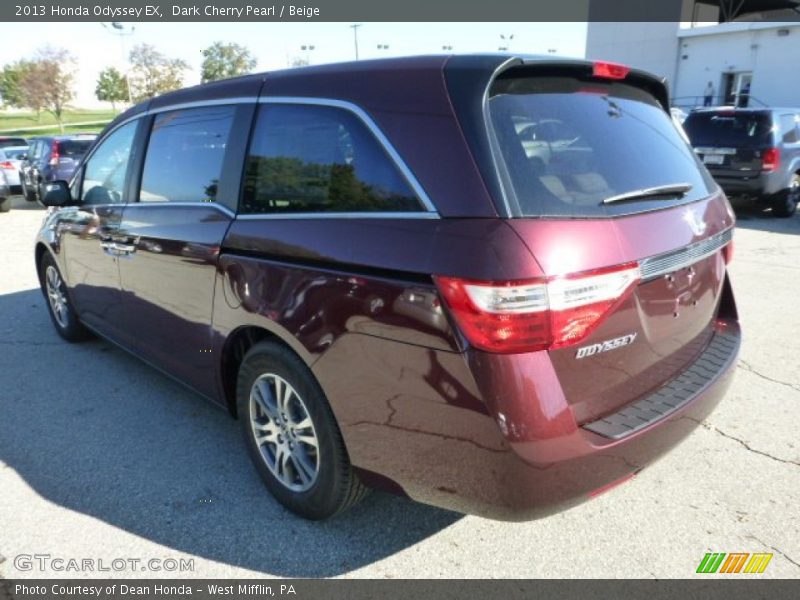 Dark Cherry Pearl / Beige 2013 Honda Odyssey EX