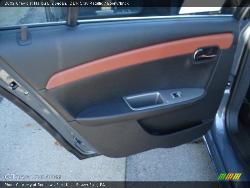 Dark Gray Metallic / Ebony/Brick 2009 Chevrolet Malibu LTZ Sedan