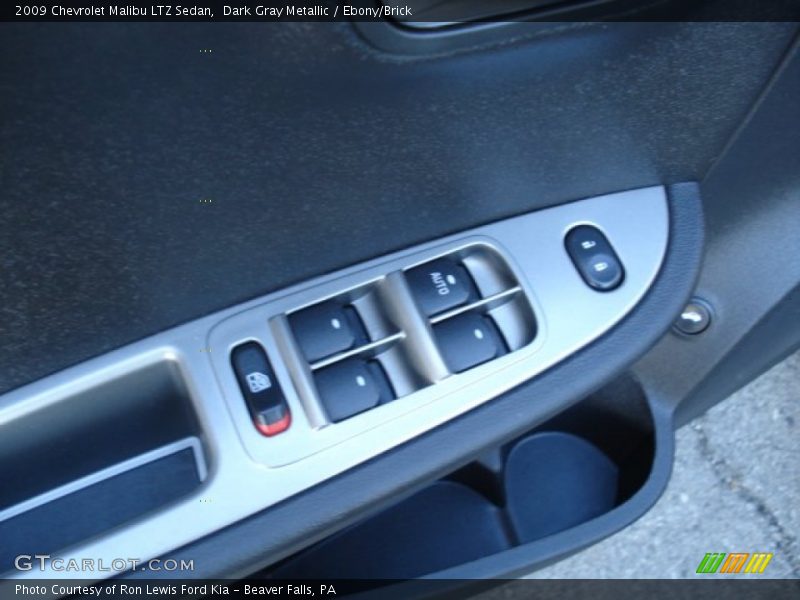 Dark Gray Metallic / Ebony/Brick 2009 Chevrolet Malibu LTZ Sedan