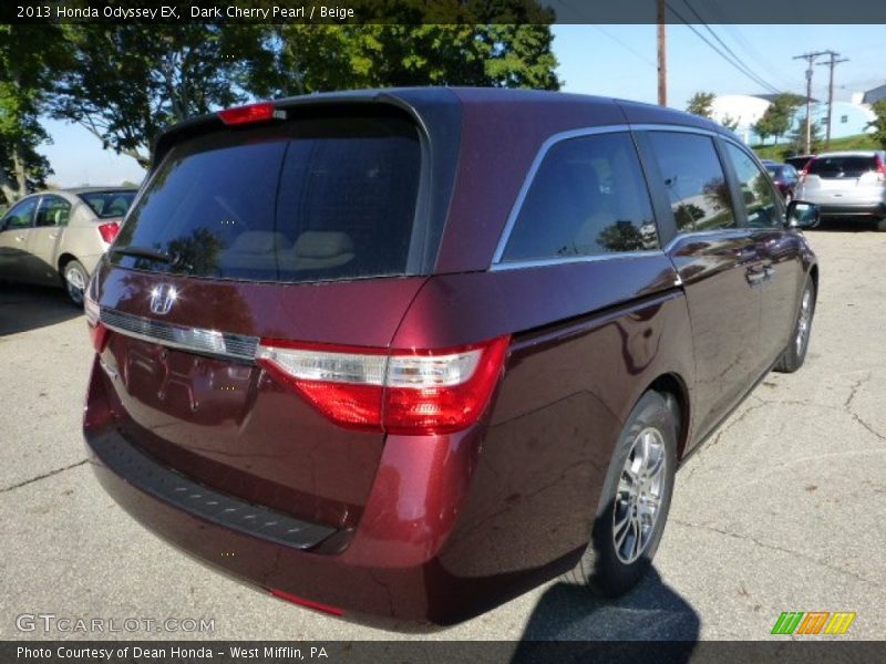 Dark Cherry Pearl / Beige 2013 Honda Odyssey EX