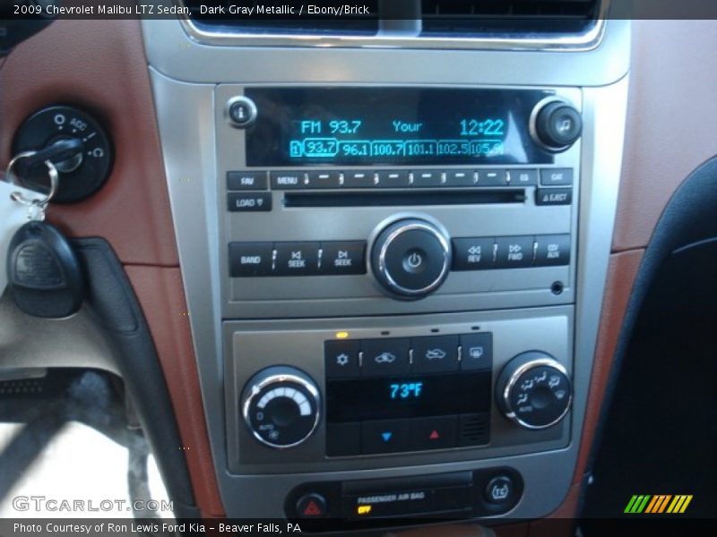 Dark Gray Metallic / Ebony/Brick 2009 Chevrolet Malibu LTZ Sedan