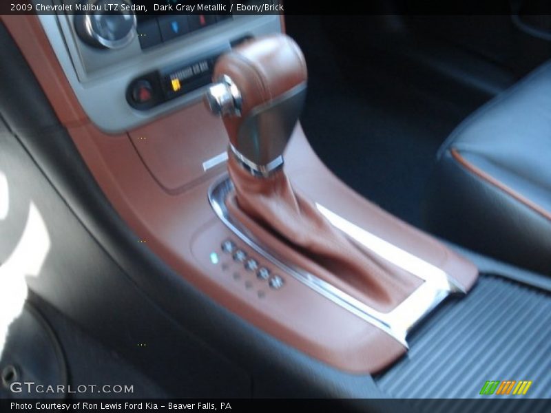 Dark Gray Metallic / Ebony/Brick 2009 Chevrolet Malibu LTZ Sedan