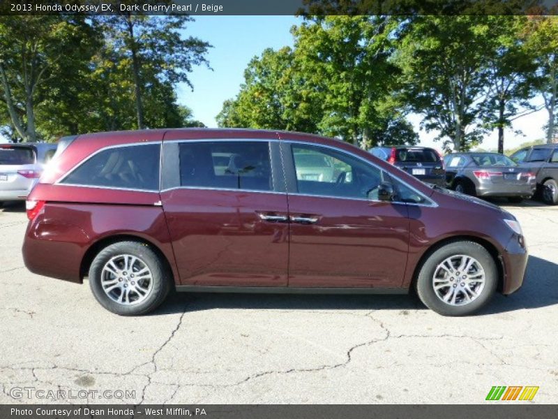 Dark Cherry Pearl / Beige 2013 Honda Odyssey EX