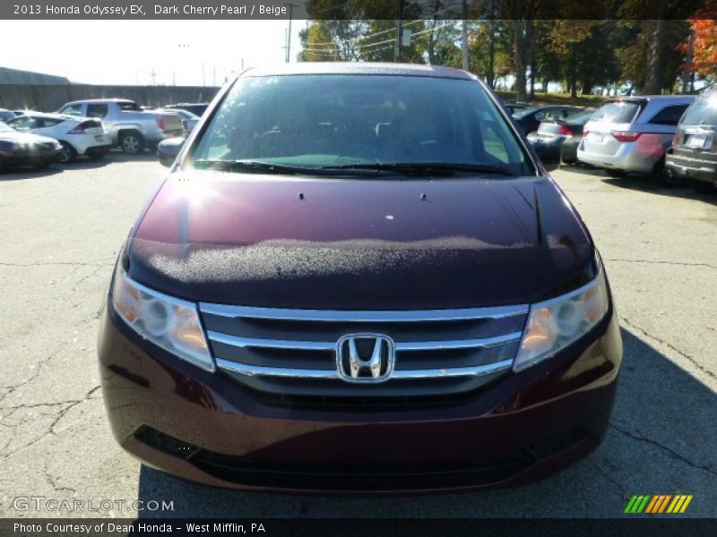 Dark Cherry Pearl / Beige 2013 Honda Odyssey EX