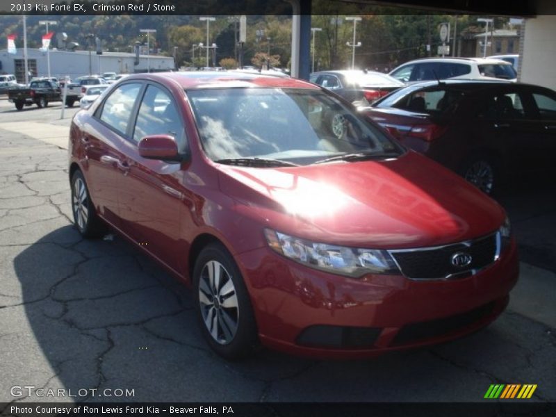 Crimson Red / Stone 2013 Kia Forte EX