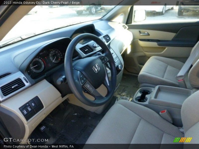 Dark Cherry Pearl / Beige 2013 Honda Odyssey EX