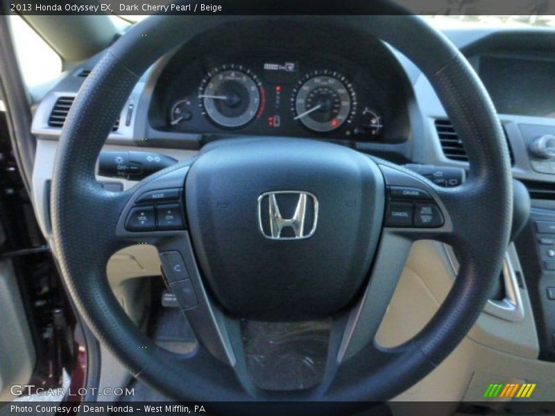 Dark Cherry Pearl / Beige 2013 Honda Odyssey EX