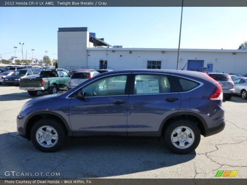 Twilight Blue Metallic / Gray 2013 Honda CR-V LX AWD