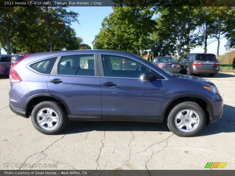 Twilight Blue Metallic / Gray 2013 Honda CR-V LX AWD