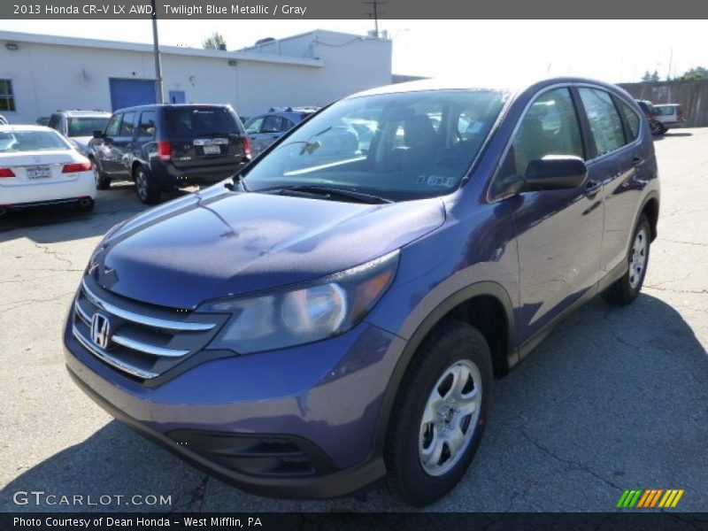 Twilight Blue Metallic / Gray 2013 Honda CR-V LX AWD