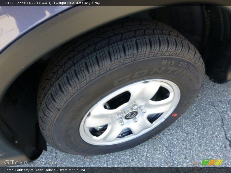 Twilight Blue Metallic / Gray 2013 Honda CR-V LX AWD