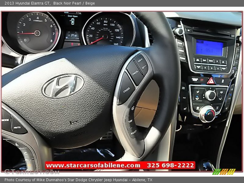 Black Noir Pearl / Beige 2013 Hyundai Elantra GT