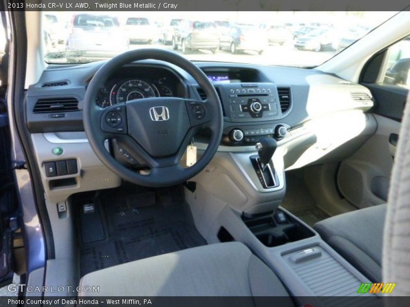 Twilight Blue Metallic / Gray 2013 Honda CR-V LX AWD