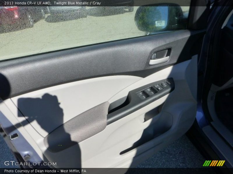 Twilight Blue Metallic / Gray 2013 Honda CR-V LX AWD