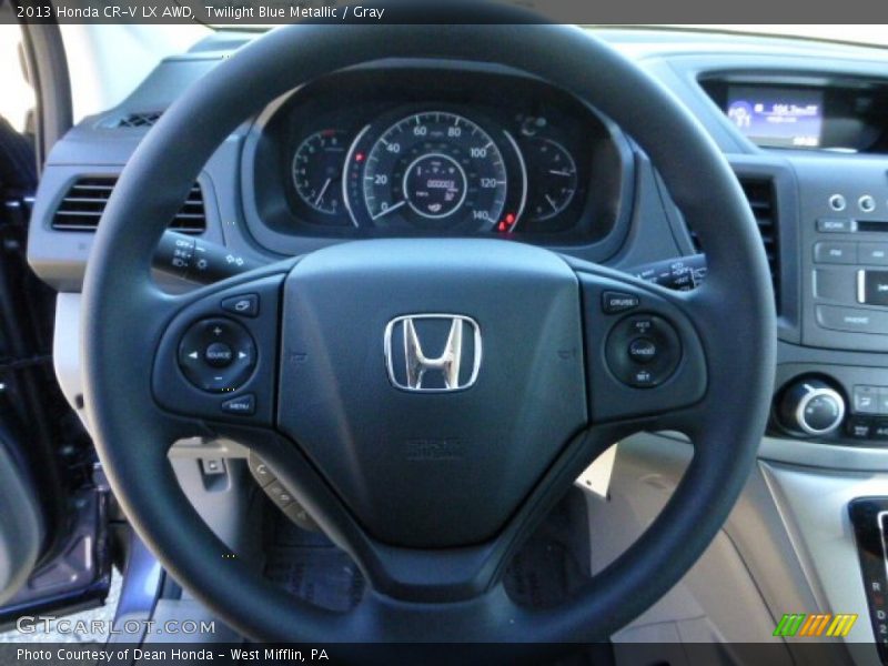 Twilight Blue Metallic / Gray 2013 Honda CR-V LX AWD