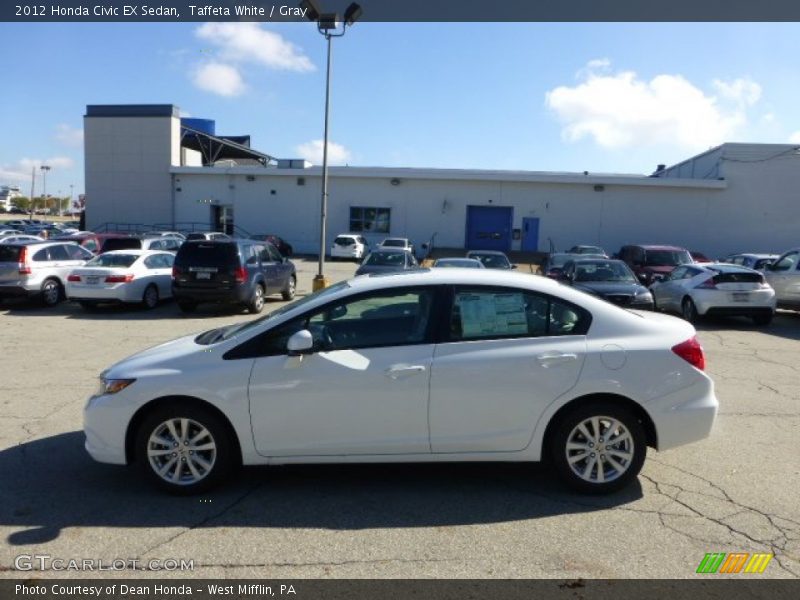 Taffeta White / Gray 2012 Honda Civic EX Sedan