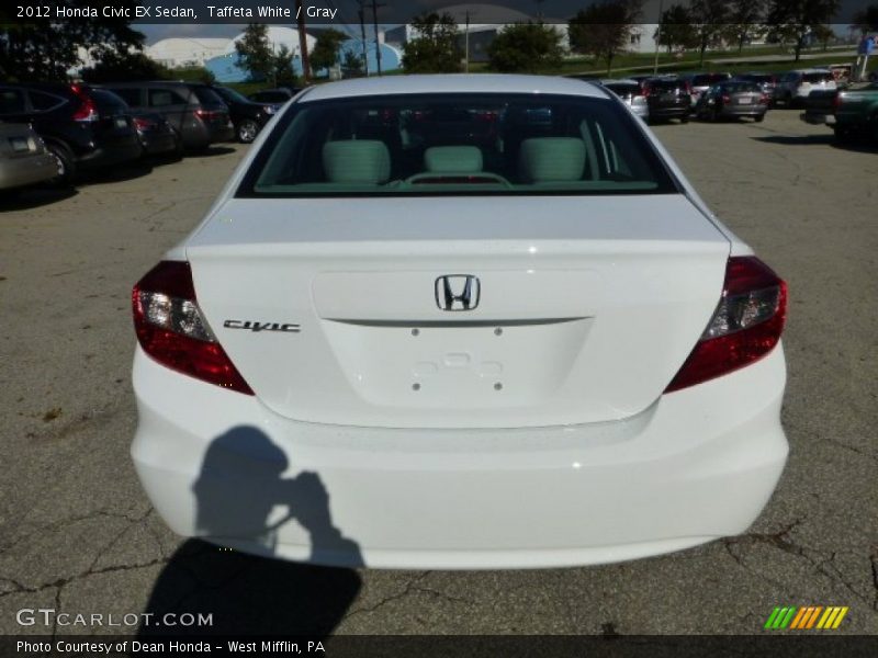 Taffeta White / Gray 2012 Honda Civic EX Sedan