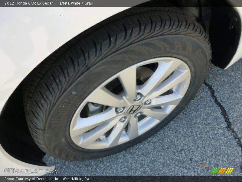 Taffeta White / Gray 2012 Honda Civic EX Sedan