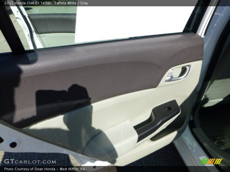 Taffeta White / Gray 2012 Honda Civic EX Sedan