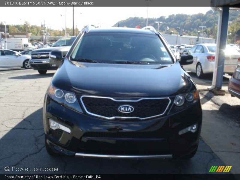 Ebony Black / Black 2013 Kia Sorento SX V6 AWD
