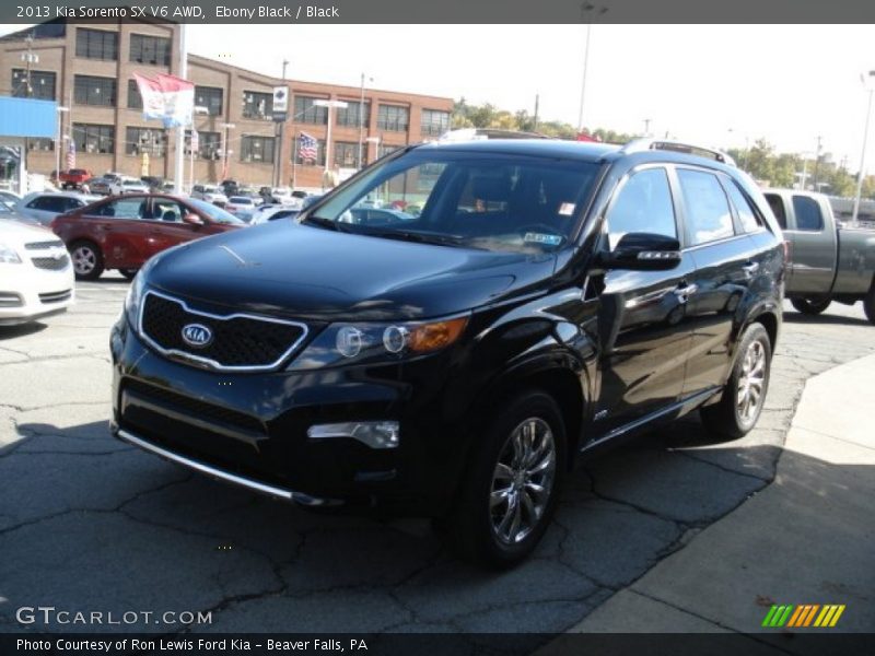 Ebony Black / Black 2013 Kia Sorento SX V6 AWD