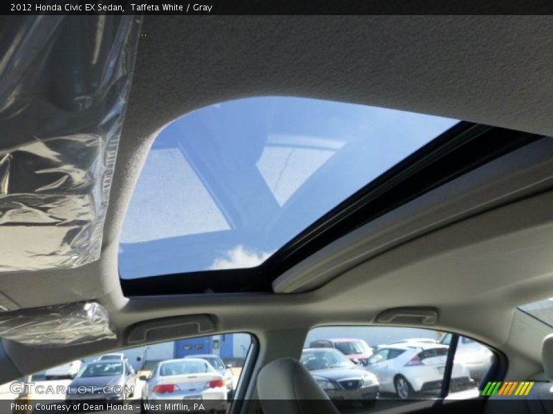 Taffeta White / Gray 2012 Honda Civic EX Sedan