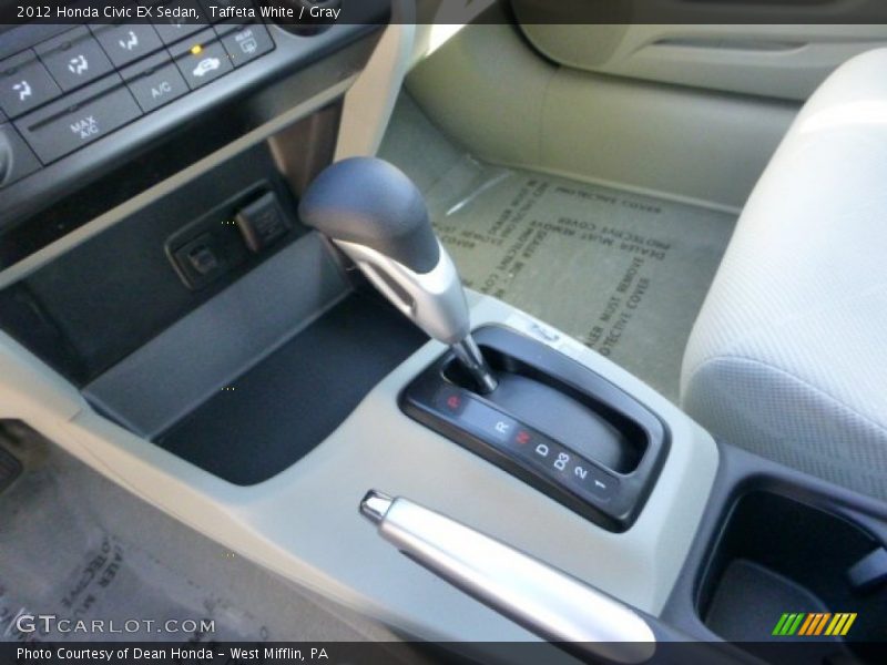 Taffeta White / Gray 2012 Honda Civic EX Sedan