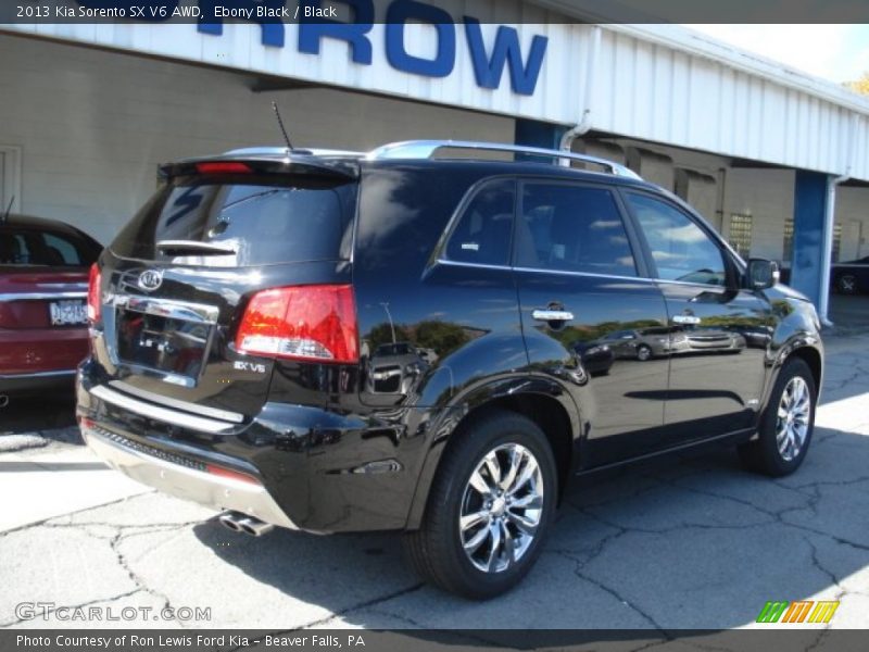 Ebony Black / Black 2013 Kia Sorento SX V6 AWD