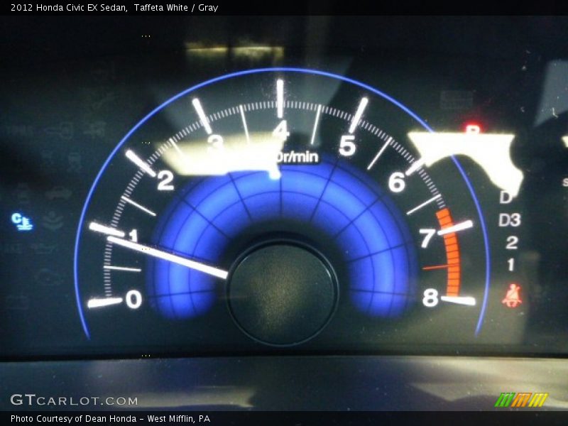 Taffeta White / Gray 2012 Honda Civic EX Sedan