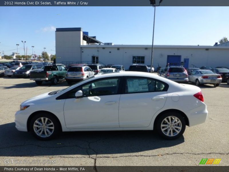 Taffeta White / Gray 2012 Honda Civic EX Sedan