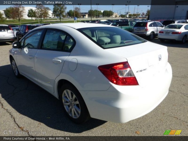 Taffeta White / Gray 2012 Honda Civic EX Sedan