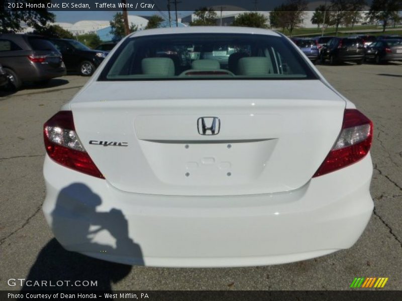 Taffeta White / Gray 2012 Honda Civic EX Sedan