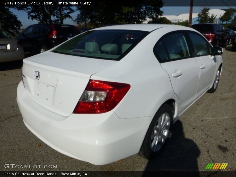 Taffeta White / Gray 2012 Honda Civic EX Sedan