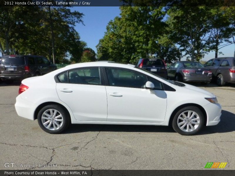 Taffeta White / Gray 2012 Honda Civic EX Sedan