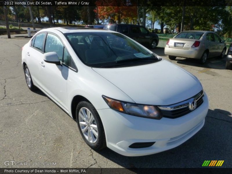 Taffeta White / Gray 2012 Honda Civic EX Sedan