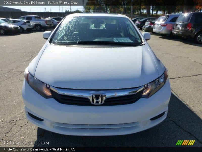Taffeta White / Gray 2012 Honda Civic EX Sedan