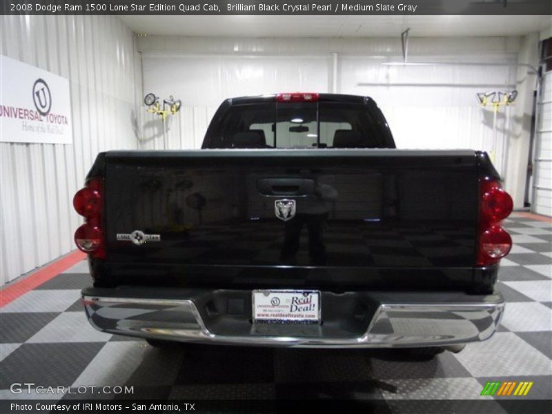 Brilliant Black Crystal Pearl / Medium Slate Gray 2008 Dodge Ram 1500 Lone Star Edition Quad Cab