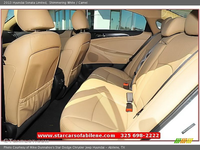Shimmering White / Camel 2013 Hyundai Sonata Limited