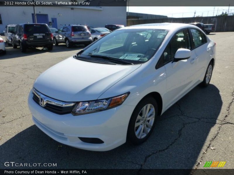 Taffeta White / Gray 2012 Honda Civic EX Sedan