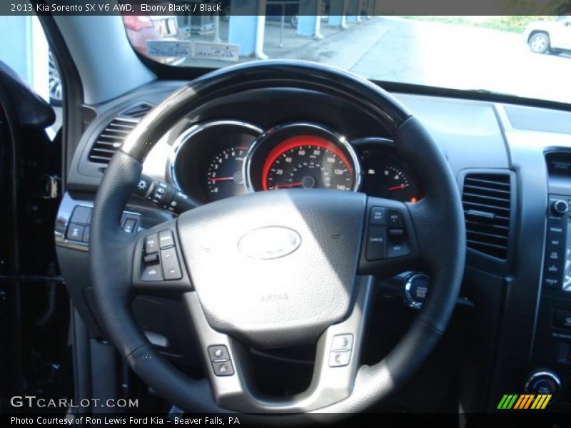 Ebony Black / Black 2013 Kia Sorento SX V6 AWD