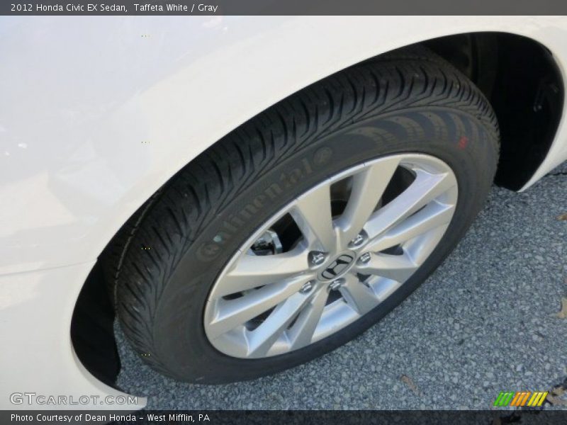 Taffeta White / Gray 2012 Honda Civic EX Sedan