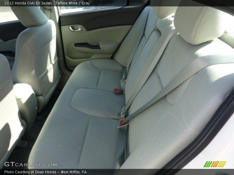 Taffeta White / Gray 2012 Honda Civic EX Sedan