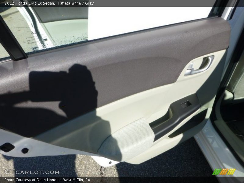 Taffeta White / Gray 2012 Honda Civic EX Sedan