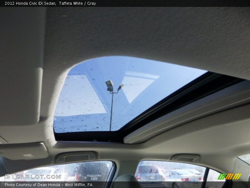 Taffeta White / Gray 2012 Honda Civic EX Sedan