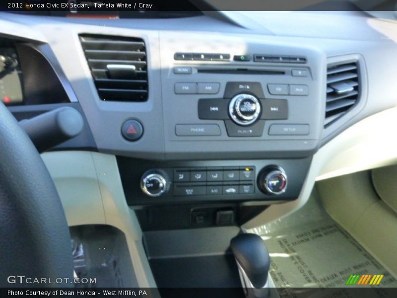 Taffeta White / Gray 2012 Honda Civic EX Sedan