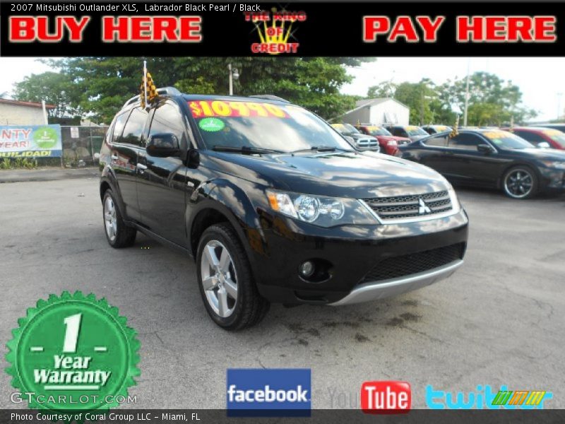 Labrador Black Pearl / Black 2007 Mitsubishi Outlander XLS