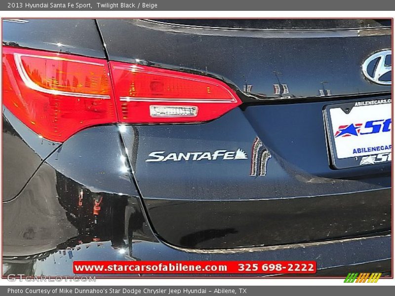Twilight Black / Beige 2013 Hyundai Santa Fe Sport